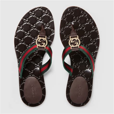 gucci web strap thong sandal review